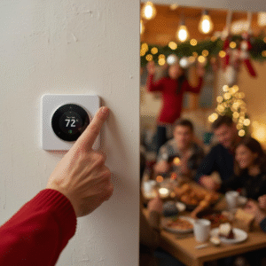 Holiday party HVAC repair in Woodland Park NJ by M&S Technician.